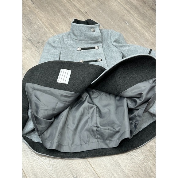 Rothschild Dress Coat & Hat Girls 2T Gray Military Style Double Breasted Winter - Picture 8 of 11